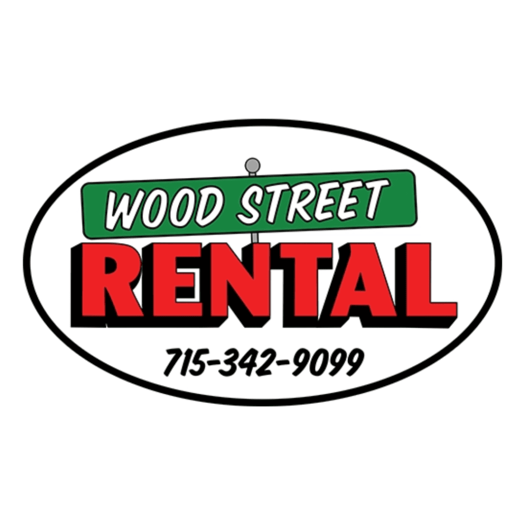 Wood Street Rental logo with phone number