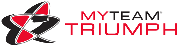 MyTeam Triumph logo with red and black swoosh